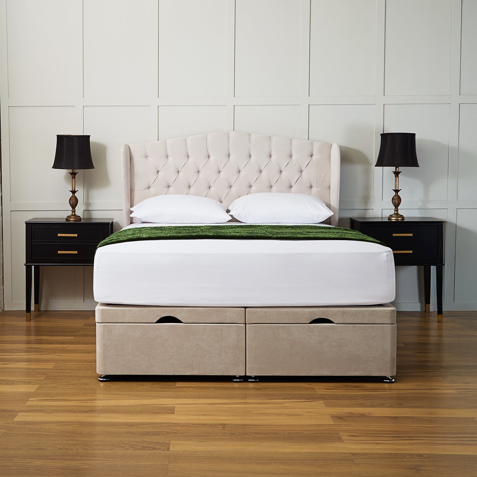 Chelsea Winged Ottoman Divan Bed Set