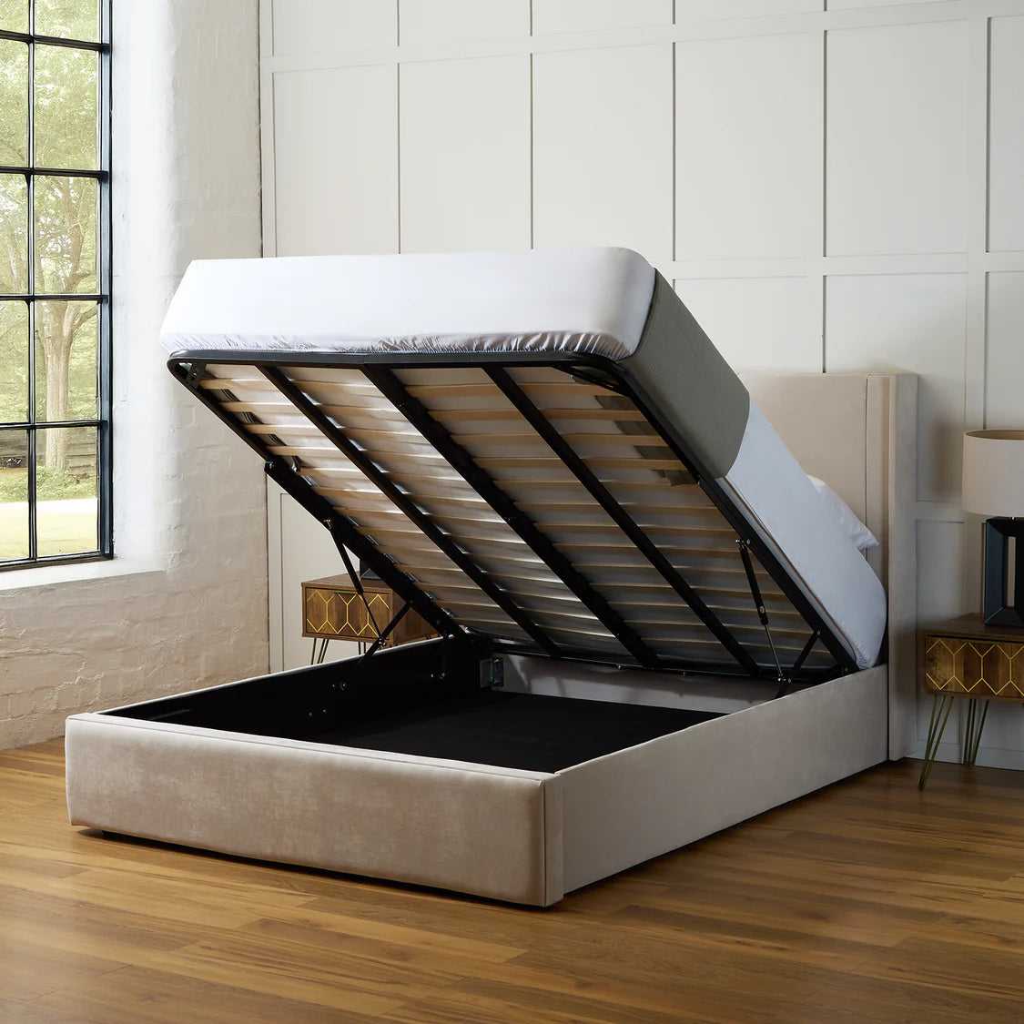 Monaco Winged Ottoman Bed Frame