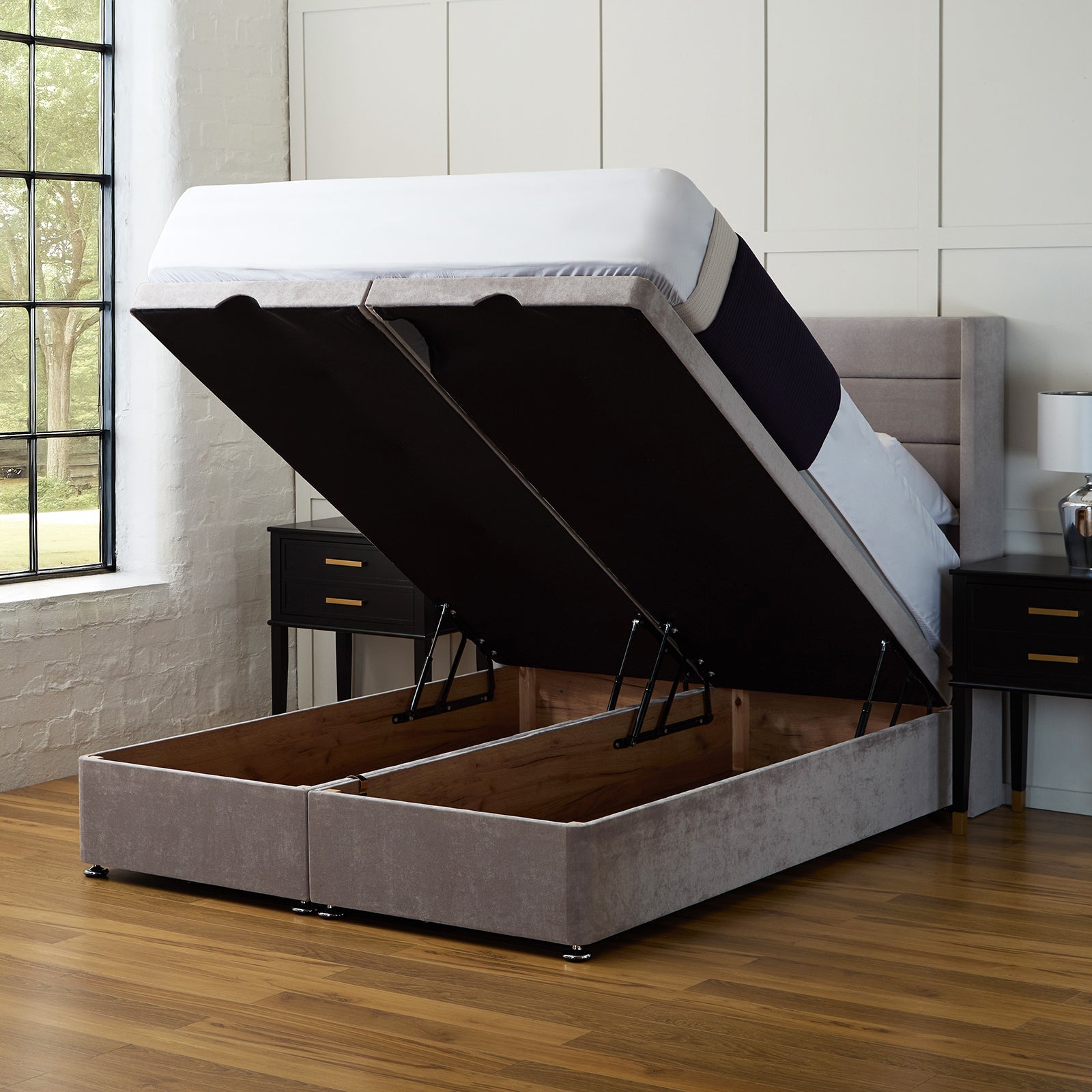 Sana Winged Ottoman Divan Bed Set