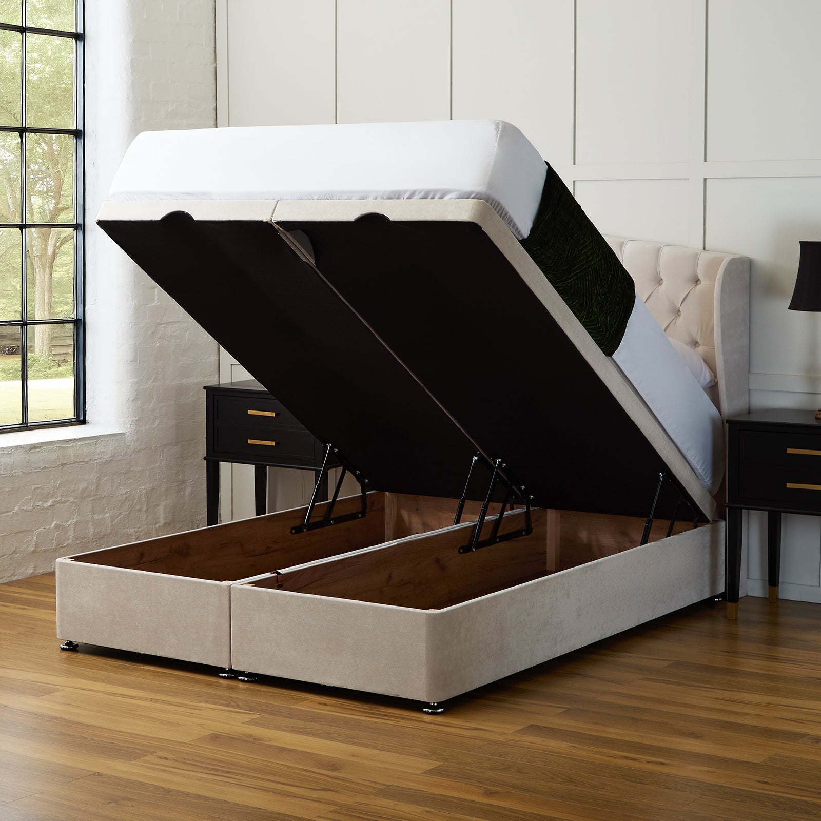 Chelsea Winged Ottoman Divan Bed Set