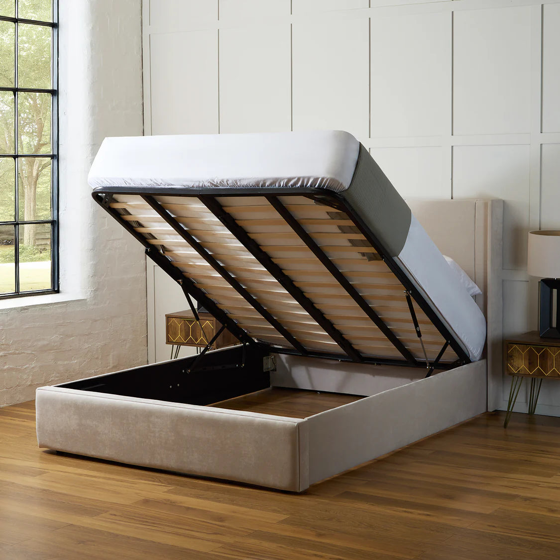 Monaco Winged Ottoman Bed Frame