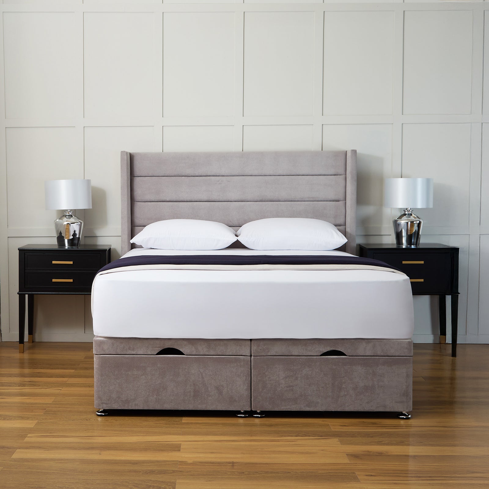 Sana Winged Ottoman Divan Bed Set
